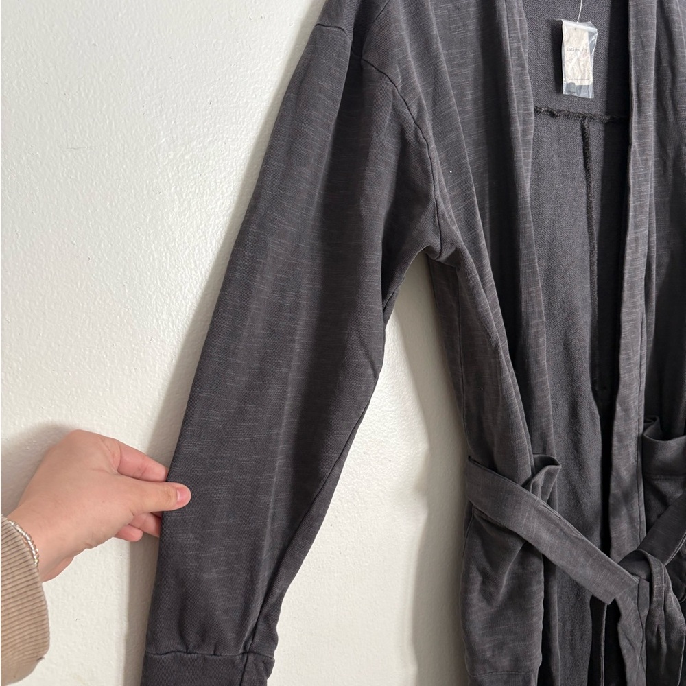 Free People Intimately Babe I’m Yours Maxi Cardi Grey Long Sleeve Robe SMALL NWT - Picture 4 of 10